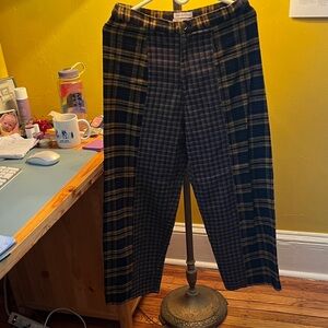 Urban Outfitters flannel wide leg pants